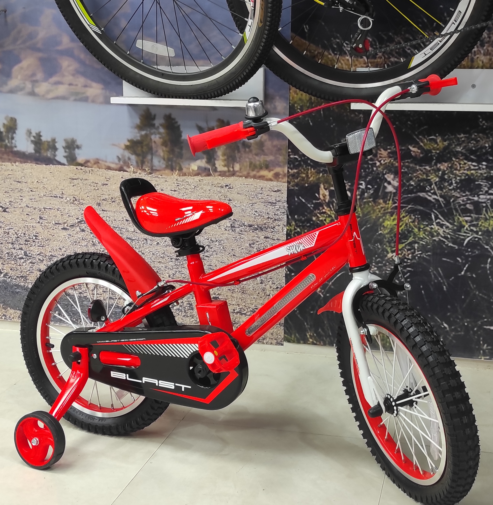 دوچرخه بچگانه بلست سایز 16 مدل shock قرمز
