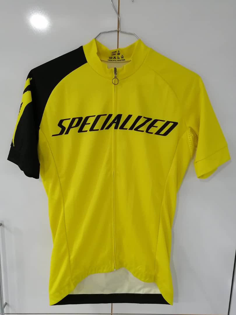 ست تی شرت و شورت دوچرخه سواری SPECIALIZED زرد-مشکی