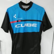 ست تی شرت و شورت دوچرخه سواری CUBE آبی-مشکی
