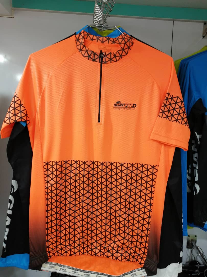 تی شرت دوچرخه سواری اسپید طرح دار نارنجی