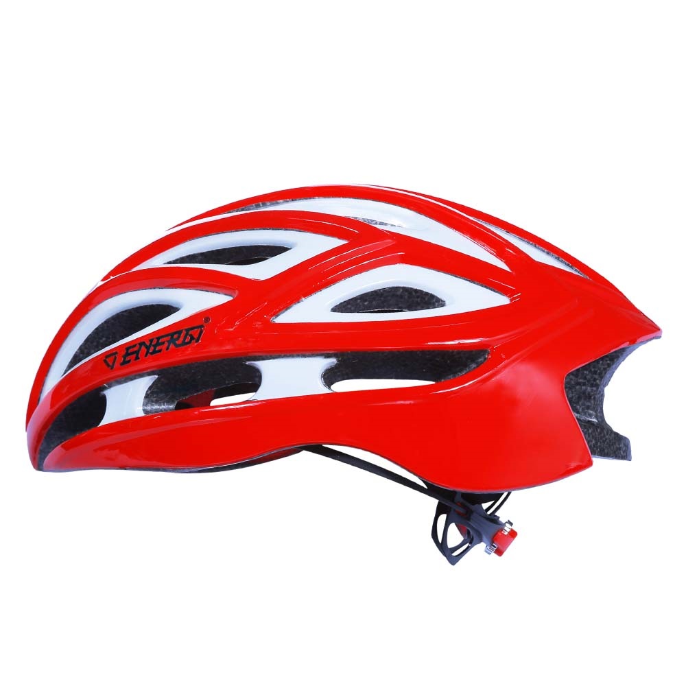 کلاه ایمنی دوچرخه انرژی مدل KS06 قرمز-سفید